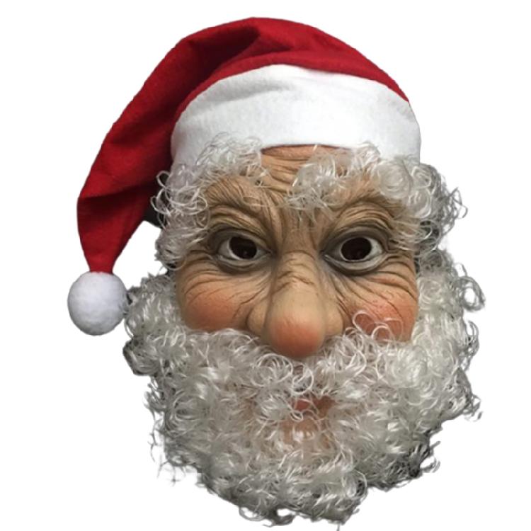 Maschera Barba Babbo Natale per le Feste di Natale Rossa Divertente Parrucca Maschera di Father Christmas per Festa di Natale Costumi Cosplay