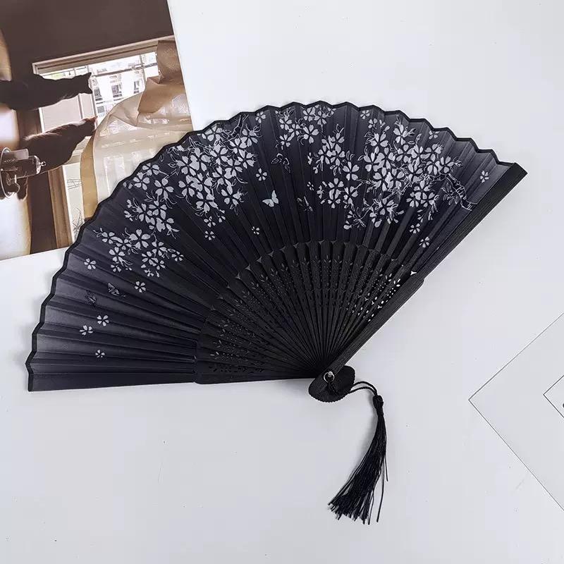 1pc-Multi-colored hand folding fan, bamboo folding fan, hand folding fan for church wedding gifts, party discount