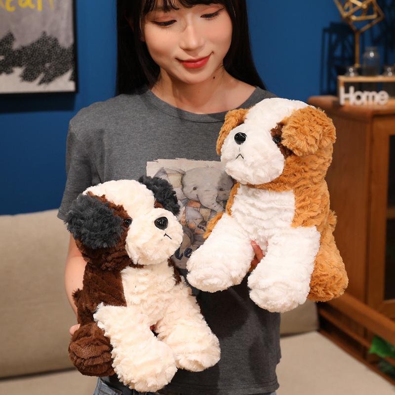 Wholesale 26cm Super Soft Saint Bernard Husky Teddy Dog Plush Toy Cute Animal Pillow Creative Home Decor Birthday Christmas Gift