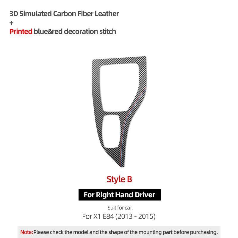 For BMW X1 E84 2010-2014 Made of Alcantara Car Interior Center Console Gear Shifter Panel Trim Performance Sticker Accessories