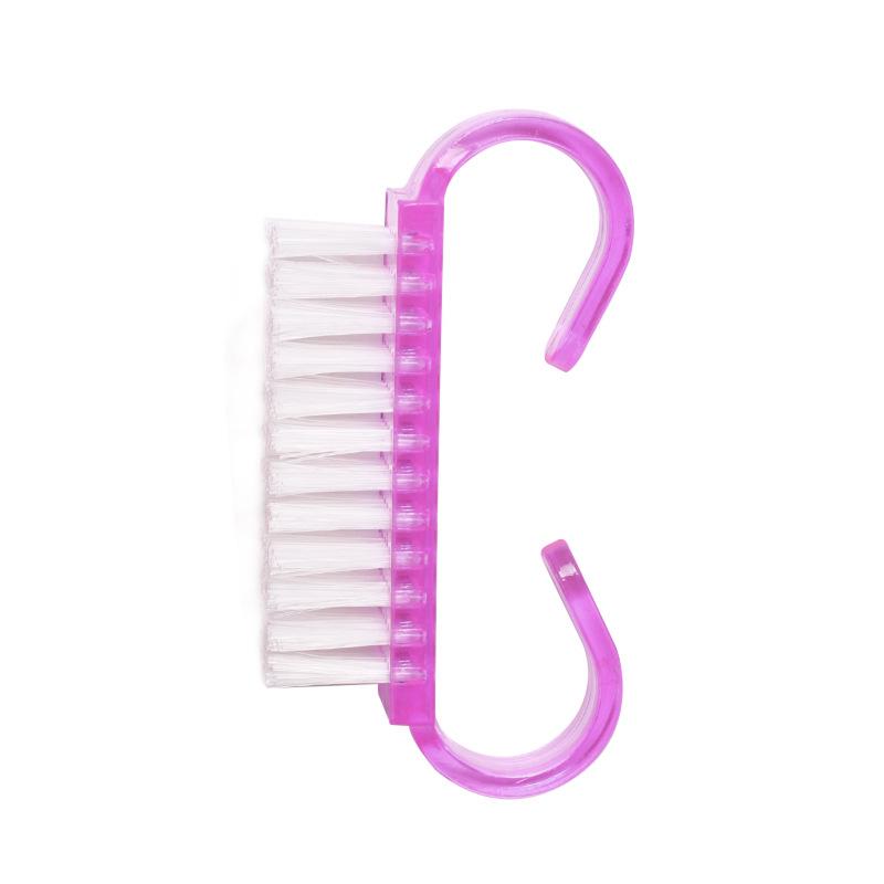 1 ks akrylové štětečky na nehty růžová barva nehtové umění manikúra pedikúra měkké odstranění prachu plastové čištění nehtové štětečky pilník sada nástrojů