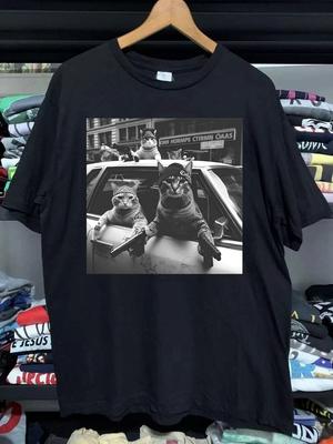 Funny Cat Gang Vintage Shirt, Funny Cat Meme Shirt Unisex T-Shirt