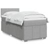 Vidaxl Letto Continentale Con Materasso, Grigio Chiaro, Tessuto, 90X200 Cm