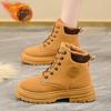 22 Winter velvet high-top Martin boots heightening short boots thickened warm cotton shoes snow boots
