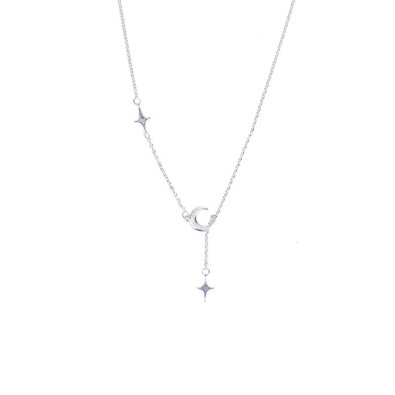 Star Moon Necklace New Trendy Women'S Necklace Women'S High-End Design Niche Clavicle Chain Accessories Premium
