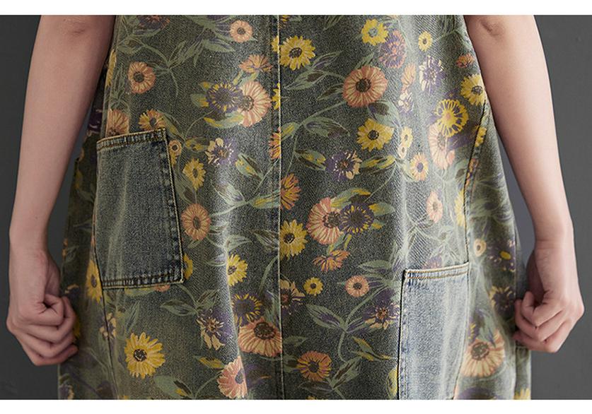 Women's Retro Nostalgic Denim Ripped Overalls - Spring/Summer Loose Lantern Jumpsuit