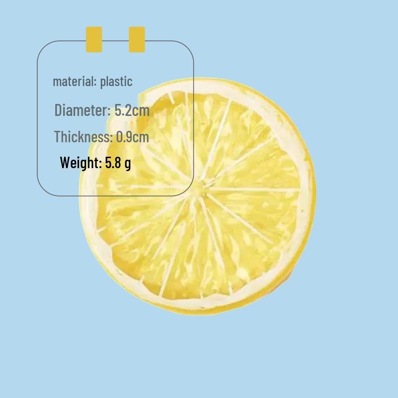Plastic Lemon Slice Models for DIY Creative Ornaments and Kitchen or Photography Decoration Props