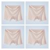 4 Stück Damen Eis seide Shorts Nahtlos Anti-Roll-Rand Anti-Scheuern Unterwäsche Dünn Atmungsaktiv Boxer Shorts