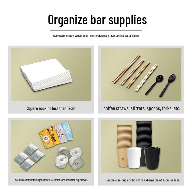 Multifunkční papírový dávkovač na kelímky se 4 přihrádkami