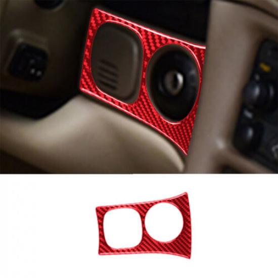 Red Carbon Fiber Ignition Switch Cover Trim For Chevrolet Corvette C5 1998-2004
