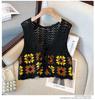 Sleeveless Crochet Lace Knit Cardigan: Fashionable Loose Bolero Vest