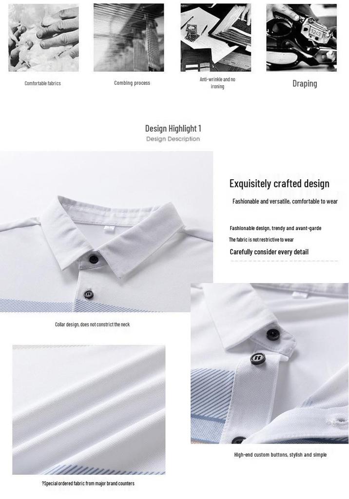 Men's Casual Ice Silk Sports Suit - Short Sleeve Polo Shirt & Shorts for Middle-Aged and Elderly