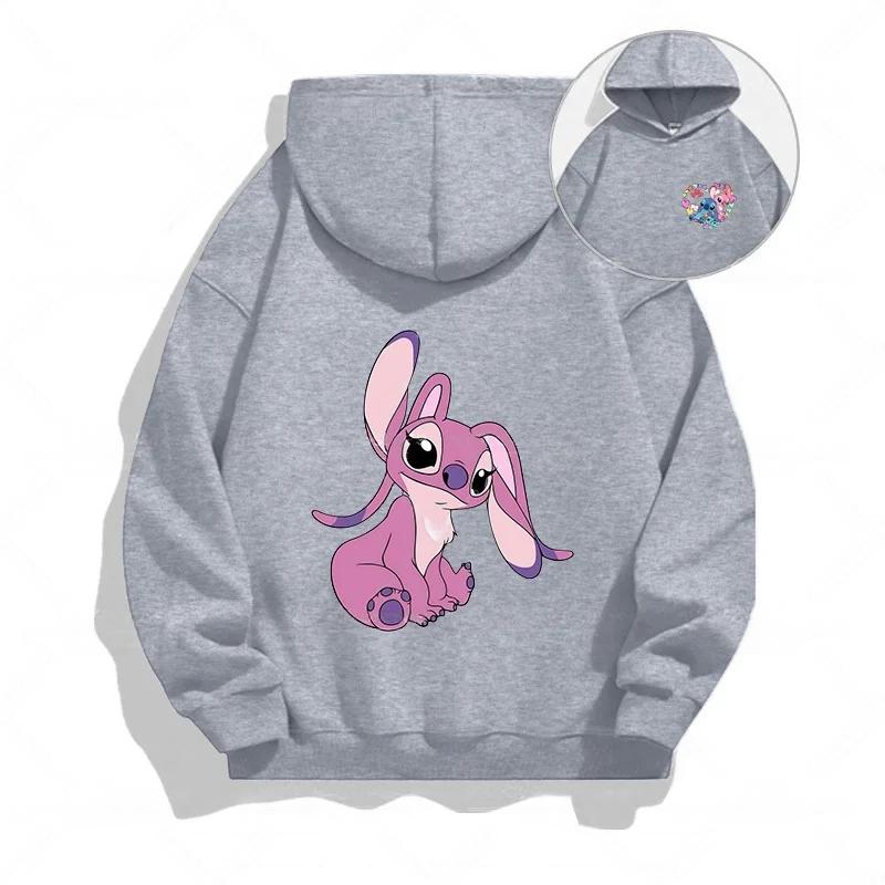 Autumn Disney Cool Stitch Print Children's Hoodies Fashion Casual Boys Girls Long Sleeved Sweatshirts Tops Kids Pullover