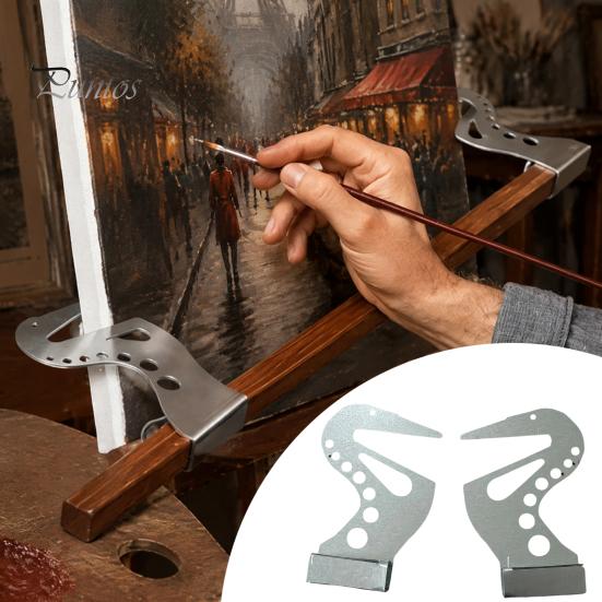 Ergonomic Wrist Support 2Pcs Artist Hand Bridge, Adjustable Easel Rest Bar, Artists Metal Stabilizer Tool for Painting Drawing Craft Projects