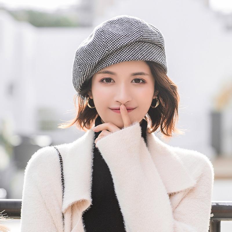 Winter Women's Fashion Beret Cap Elegant Beret for Female Cotton Wool Hats Cap