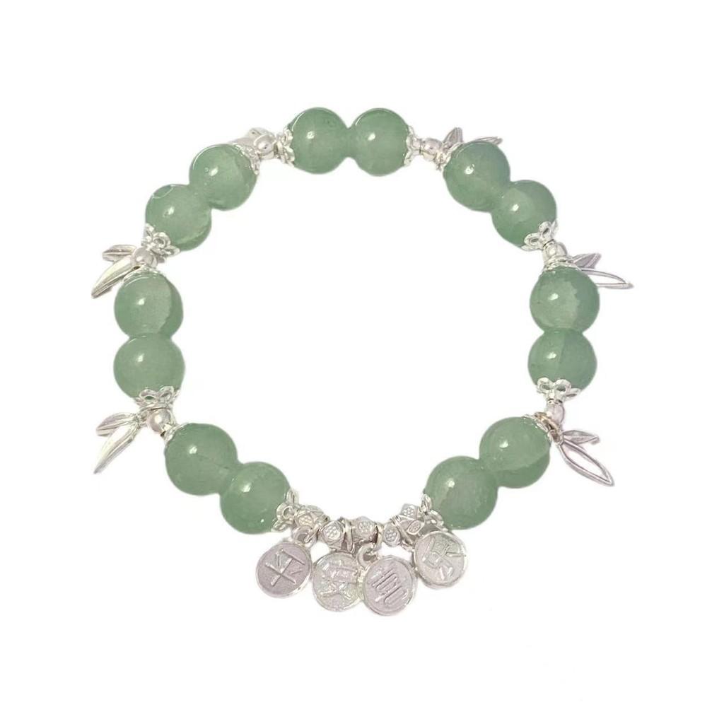 Modern Chinese Style Geometric Leaf Design Bracelet For Women Alloy Plated Jewelry