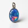 17,90 Karat Natürlicher Opal 925er Sterlingsilber Oval Geschliffener Edelstein Anhänger ZERTIFIZIERT