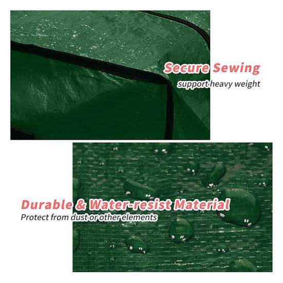 Christmas Tree Storage Bag Generous Capacity Waterproof Dustproof Reinforced Tear-Resistant PE Woven Tree Storage Organizer