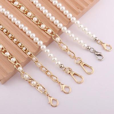 Dekorative Perlenkettentasche mit Metallkette für DIY-Accessoires