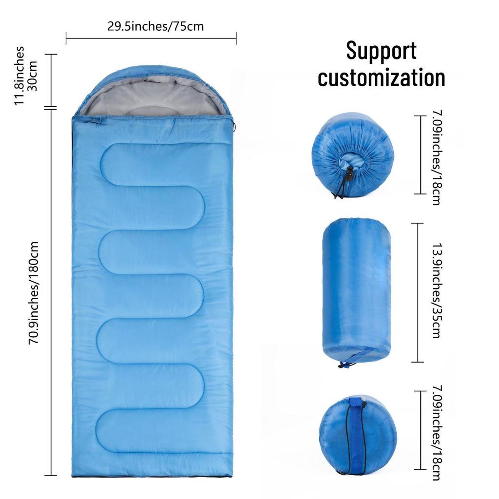 Four Seasons Universal Outdoor Camping Sleeping Bag, Thickened for Adults