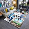 Soccer-Themed Anime Character Carpet Suitable As a Non-slip Mat for the Living Room or Bedroom Sofa