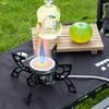 Foldable Camping Cooker  Burners Wind Resistant Flame 4 Leg Stability Compacts Portable Design for Outdoor Cooking