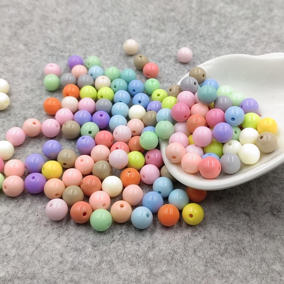 

Glossy Candy Color Plastic Beads for Children s DIY Jewelry & Curtain Accessories 12mm