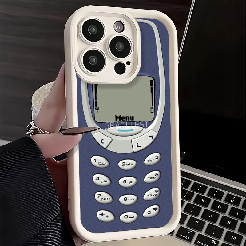 Phone Case for iPhone 17 Air 16E 15 16 Pro Max Funny Retro Callphone Cover 14 Plus 13 12 Mini Soft Shell Silicone Fundas