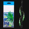 3 Packs Glow In Dark Multi-Color Chicken Feather Fishing Lure Fish Head Hooks Freshwater Saltwater Trout High Visibility Attractor