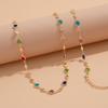 Fashion Colored Glass Crystal Waist Chain for Women Punk Summer Sexy Beach Bikini Body Jewelry Y2K Accessories