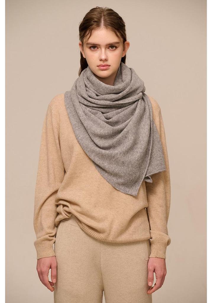 New Solid Color Cashmere Knit Scarf - Fashionable Winter Shawl for Couples