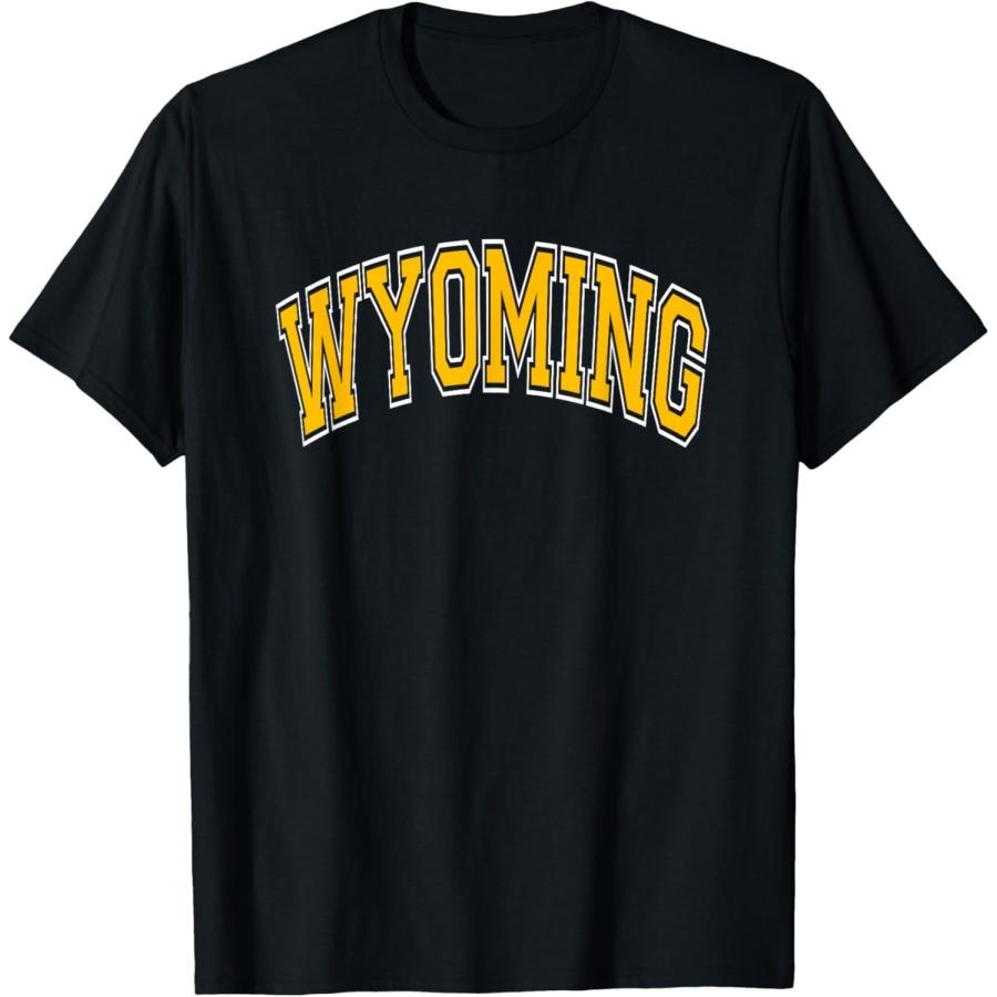 

Wyoming Arched Amber Text T-Shirt XXXXXL чорний