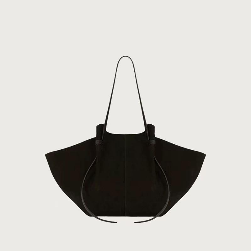 Bolso Tote de Cuero PU de Lujo para Mujer Bolso de Hombro de Gran Capacidad Bolso de Mano de Diseñador Bolso de Almacenamiento en Forma de Ala Bolsa de Compras Mate