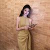 TZ8084 Sleeveless Slim Waist-Cinched Long Strappy Dress for Women