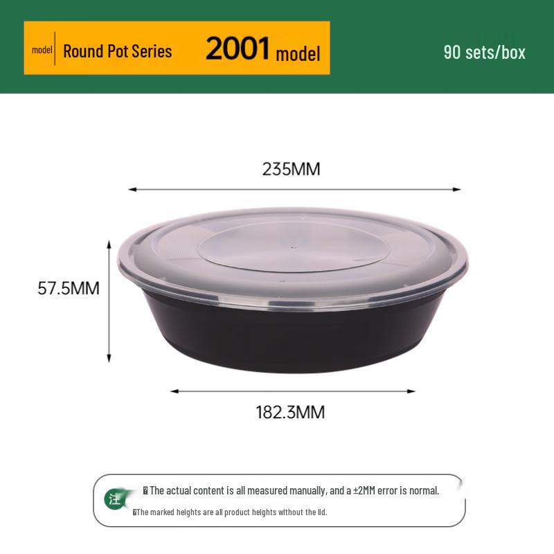 Einweg Runde Takeaway Lebensmittelbehälter mit Deckeln