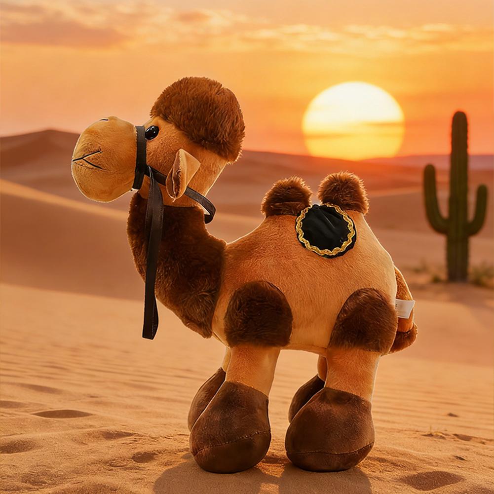 30Cm Plush Camel Stuffed Toy Double Hump Soft Travel Desert Companion Gift For Kids Children Play