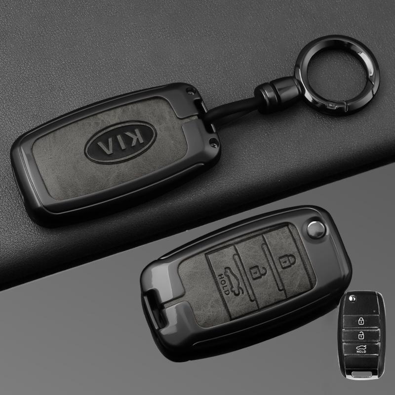 2026 Hot Car Sticker Alloy Car Flip Key Case Cover Shell Fob For KIA RIO 3 K2 K3 K4 K5 Sportege Picanto Optima Soul Ceed Sorento