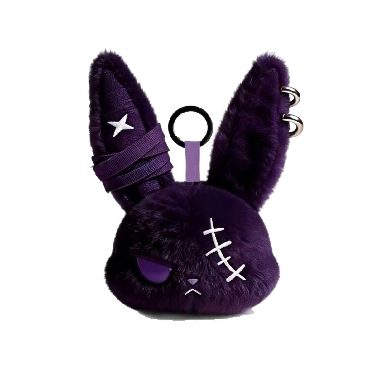 Dark Style Bunny Plush Toy, Cute Tough Rabbit Stuffed Doll, High-quality Animal Plush Gift