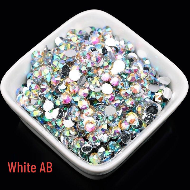 2-6mm Round Flatback Resin Rhinestones for DIY Phone Cases & Nail Art - Imitation Austrian Design