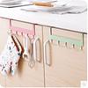 Kitchen Cabinet Door Back Type 5 Hooks Nail-free Non-marking Multi-function Door Back Hook Bathroom Wrought Iron Hook Row Hook