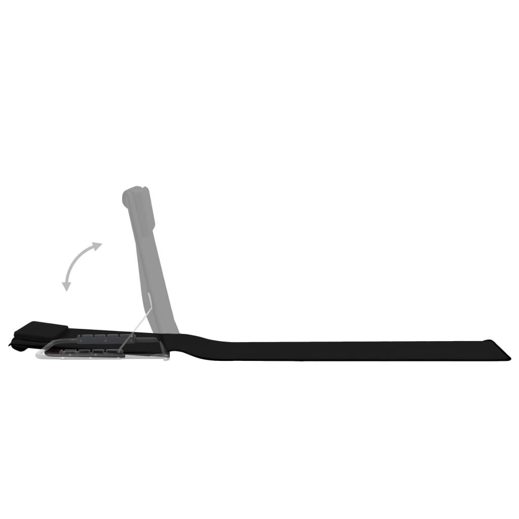 Folding Beach Mat Set 2 Pcs Steel and Fabric Black