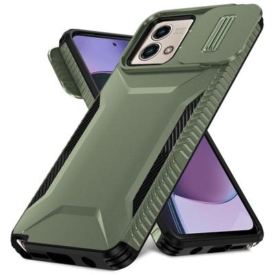 Para Motorola Moto G Stylus 5G (2023) Funda con Tapa Deslizante para la Cámara TPU+PC Carcasa Trasera para Teléfono