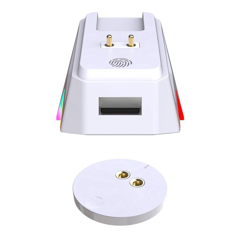 Wireless Mouse Magnetic Charging Base with Breathing Light Effect for Razer or Logitech GPW4 Second Generation Black