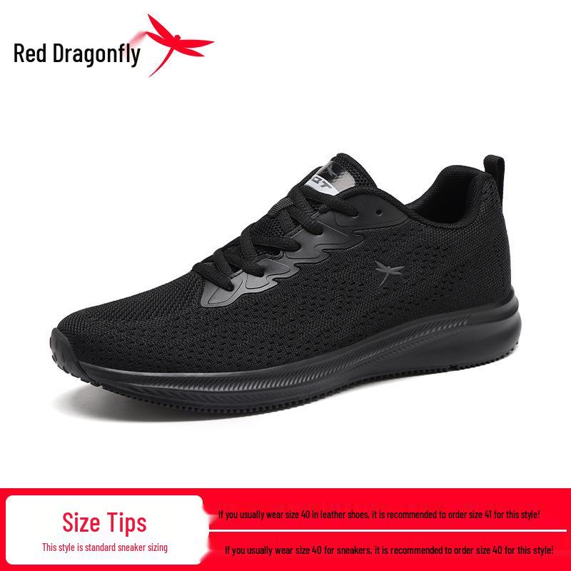 Red Dragonfly Men s Lightweight Mesh Casual Sneakers - Breathable Spring/Autumn Travel Shoes 42