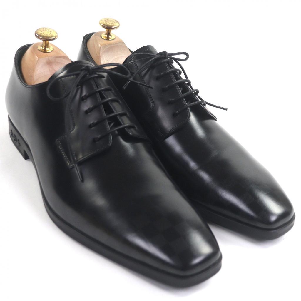 Vynikající kožené boty LOUIS VUITTON Minister Derby černá kůže pánské 9 Použité