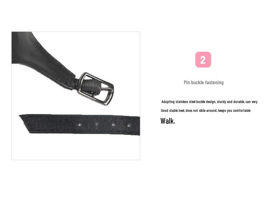 Women's High Heels with Anti-Drop Leather Straps and Shoelace Buckle