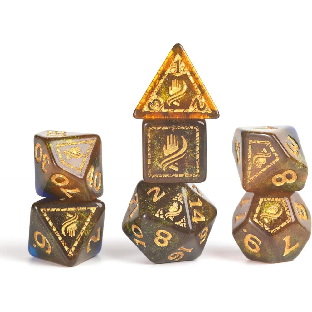 Sirius Dice D D aDventure Dice  Monk Class  Blue  Monk Class  Blue