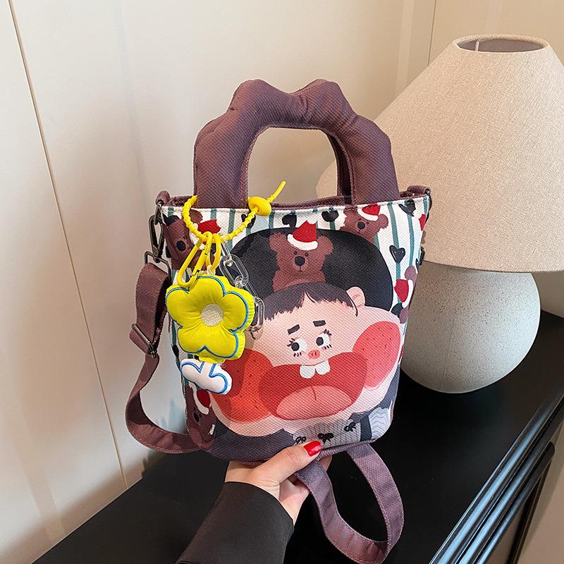 Trend Bucket Bag Large-capacity Women's Bag Oblique Span Small Bag Personalized Ugly Cute Shoulder Bag Commuter Handbag Wholesale