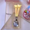 New Kuromi Kitty Cinnamoroll Spoon Fork 2 Pcs Kit Food-grade Steel Cartoon Cute Kid Tableware Kitchen Supplies Gift