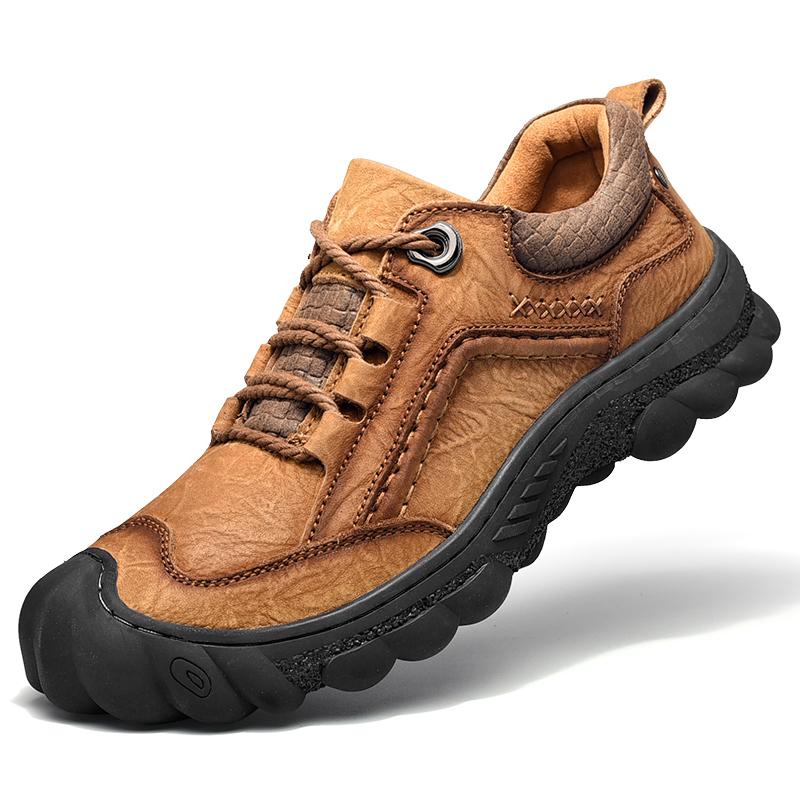 Fashion Men Shoes High Quality Hiking Shoes Trekking Sneakers Shoes Men Comfortable Ankle Boots Genuine Leather Handmade Casual Footwear